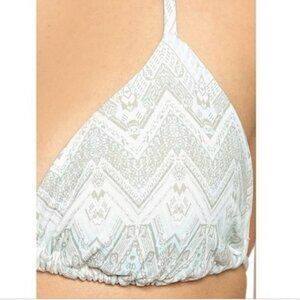 NWT Eberjey Mia Triangle Bikini Top L Surf Spray Geometric
